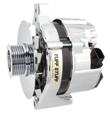 Tuff Stuff Performance - Alternator 75 AMP OEM Wire 6 Groove Pulley Internal Regulator Chrome 7716A - Image 1