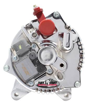 Tuff Stuff Performance - Silver Bullet Alternator 225 AMP Upgrade OEM Wire 8 Groove Bullet Pulley Internal Regulator Chrome 7791DBULL - Image 2