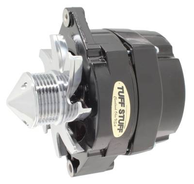 Silver Bullet Alternator 140 AMP OEM Or 1 Wire 6 Groove Pulley 4.85 in. Case Depth Lower Mount Boss 2 in. Long Black 12 Clocking 7140FBUL6G12