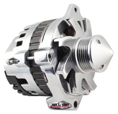 Bullet Alternator 160 AMP 1 Wire Or OEM Hookup 6 Groove Pulley 6.125 in. Bolt To Bolt Polished 7866FP6G22