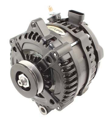 Max Amp Alternator 225 AMP OEM Wire 1 Groove Stealth Black 8321B1GOE