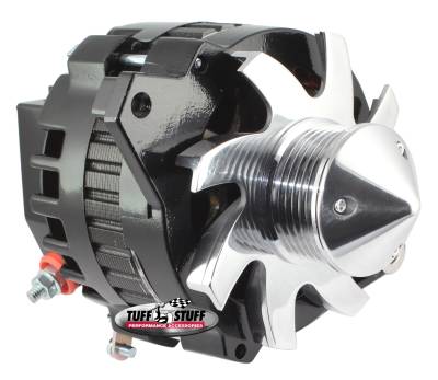 Silver Bullet Alternator 160 AMP 1 Wire Or OEM Hookup 6 Groove Pulley Black 7935CBULL6G