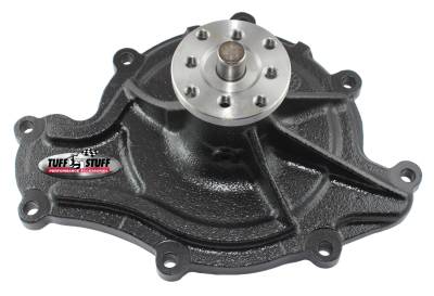 Standard Style Water Pump 3.625 in. Hub Height 5/8 in. Pilot Standard Flow 8 Bolt Stealth Black Powder Coat 1445NB