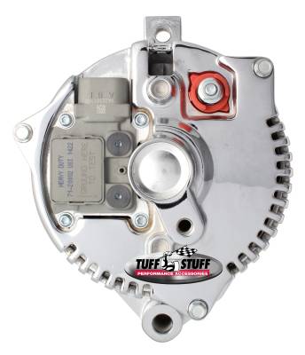 Tuff Stuff Performance - Silver Bullet Alternator 225 AMP OEM Wire V Groove Bullet Pulley Internal Regulator Chrome 7771DBULL - Image 2