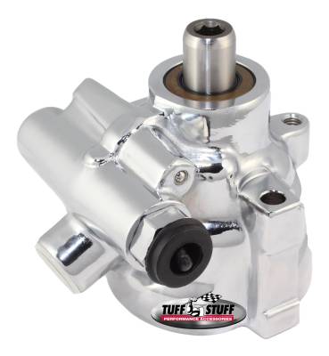 Type II Alum. Power Steering Pump LS1 Threaded Mounting Top Port 1200 PSI 19mm Shaft Diameter Chrome Aluminum 6175ALD-6