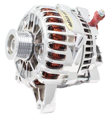 Tuff Stuff Performance - Alternator 225 AMP Upgrade OEM Wire 6 Groove Pulley Aluminum Polished 8252DP - Image 1