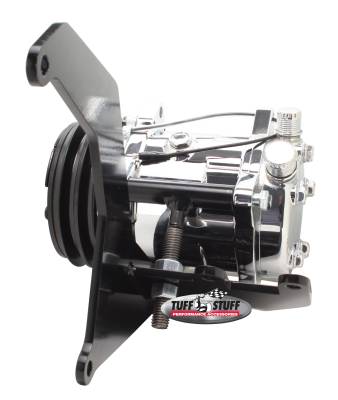 Tuff Stuff Performance - A/C Compressor Bracket Kit For Sanden SD508 w/SBC Short Water Pump Black Powder Coated 8493B - Image 2