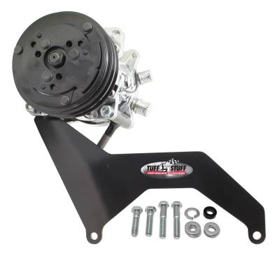 A/C Compressor Bracket Kit For Sanden SD508 w/SBC Short Water Pump Black Powder Coated 8493B