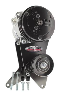 Tuff Stuff Performance - A/C Compressor Bracket Kit For Sanden SD508 w/BBC Long Water Pump Black Powder Coated 8496B - Image 1