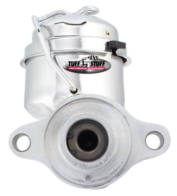 Tuff Stuff Performance - Brake Master Cylinder Single Rsvr. 1 in. Bore Dual 7/16-24 Ports 3 1/2 in. Mounting Hole Spacing Drum-Drum Fruit Jar Style Chrome 2150NA - Image 2