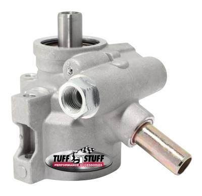 Type II Alum. Power Steering Pump M16 And 5/8 in. OD ReturnTube 8mm ThroughHole Mtg Btm PressurePort For Street Rods/Custom Vehicles w/Limited EngineSpace Factory Cast PLUS+ 6170AL-3