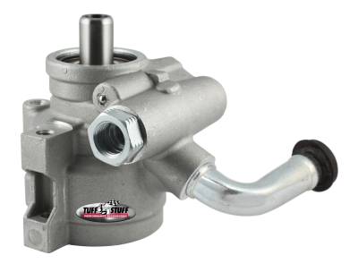 Type II Alum. Power Steering Pump M16 And 5/8in. OD Return M8x1.25 ThreadedHoleMtg BtmPressurePort For Street Rods/Custom Vehicles w/Limited Engine Space Factory Cast PLUS+ 6170AL-5