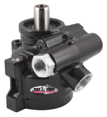 Type II Alum. Power Steering Pump GM Pressure Slip Through Hole Mounting Bottom Pressure Port 1200 PSI 3GPM Black Aluminum 6170ALB-7