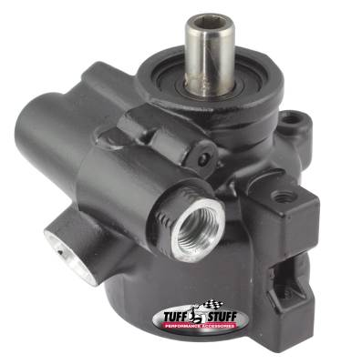 Type II Alum. Power Steering Pump GM Pressure Slip 8mm Through Hole Mounting Aluminum For Street Rods/Custom Vehicles w/Limited Engine Space Black 6175ALB-7