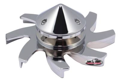 Alternator Fan And Pulley Combo Billet Style Aluminum Single V Groove Incl. Fan/Pulley/Lockwasher/Nut Polished 7679B