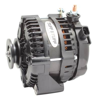 Max Amp Alternator 225 AMP 1 Wire 1 Groove Stealth Black For PN [7861] 8320B1G1W