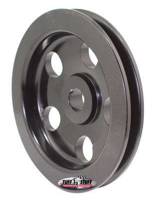 Tuff Stuff Performance - Power Steering Pump Pulley 1 Groove Fits w/Saginaw Pumps w/.75 in. Press Fit Shafts Machined Aluminum Black 8491D - Image 2