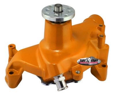 Tuff Stuff Performance - Platinum SuperCool Water Pump 6.937 in. Hub Height 5/8 in. Pilot Long Aluminum Casting Orange Powdercoat w/Chrome Accents 1511NCORANGE - Image 2