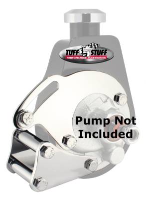 Power Steering Pump Bracket Long Fits Tuff Stuff Saginaw Style Power Steering Pumps w/Hardware Chrome 6508A