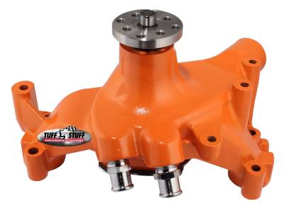 SuperCool Water Pump 7.281 in. Hub Height 5/8 in. Pilot Long (2) Threaded Water Ports Orange Powdercoat w/Chrome Accents 1461NCORANGE