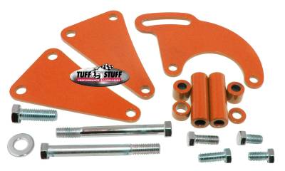 Tuff Stuff Performance - Power Steering Pump Bracket Long Fits Tuff Stuff Saginaw Style Power Steering Pumps w/Hardware Orange Powdercoat 6507BORANGE - Image 2