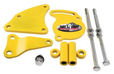 Tuff Stuff Performance - Power Steering Pump Bracket Short Fits Tuff Stuff Type II Power Steering Pumps w/Hardware Yellow Powdercoat 6506BYELLOW - Image 2