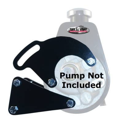 Power Steering Pump Bracket Long Fits Tuff Stuff Saginaw Style Power Steering Pumps w/Hardware Black Powdercoat 6507B