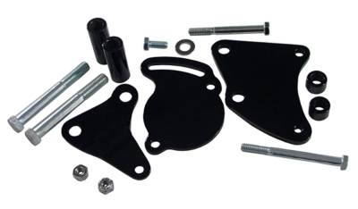 Tuff Stuff Performance - Power Steering Pump Bracket Short Fits Tuff Stuff Type II Power Steering Pumps w/Hardware Black Powdercoat 6505B - Image 2