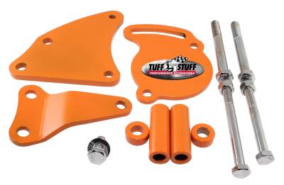 Tuff Stuff Performance - Power Steering Pump Bracket Short Fits Tuff Stuff Type II Power Steering Pumps w/Hardware Orange Powdercoat 6506BORANGE - Image 2