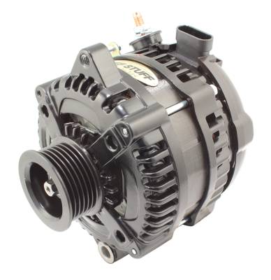 Max Amp Alternator 225 AMP OEM Wire 6 Groove Stealth Black 8321B6GOE