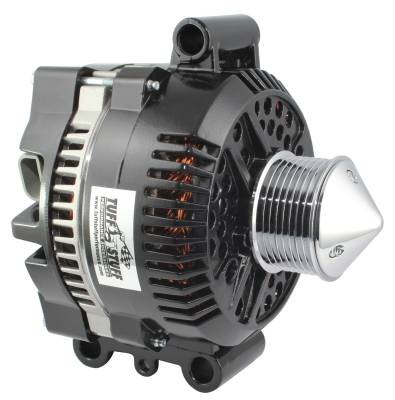 Silver Bullet Alternator 225 AMP Upgrade OEM Wire 8 Groove Bullet Pulley Internal Regulator Black 7768CBULL